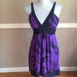 Purple and black dress